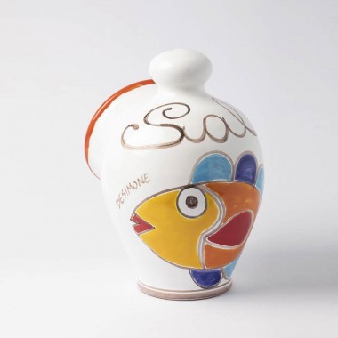 Salt Server Folk Fish PS5FK de simone pottery Salt Server Folk Fish PS5FK de simone pottery